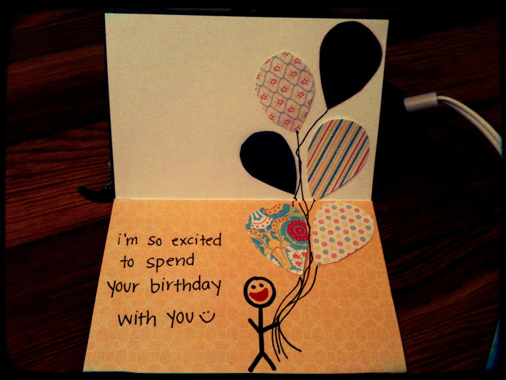 Colorful Balloon Birthday Card for Boyfriend