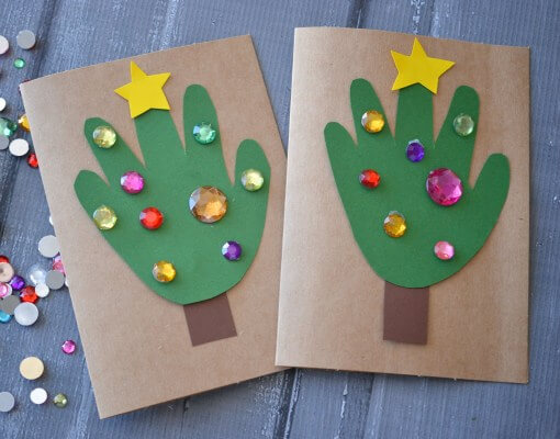 Handprint Christmas Card for Kids