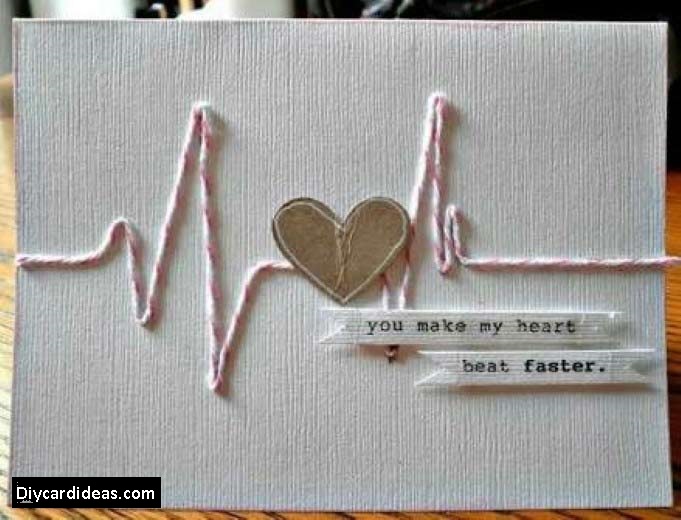 Heartbeat Handmade Greeting Card for Friend