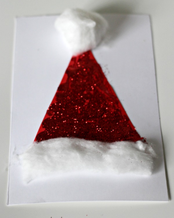 Santa’s hat Handmade Christmas Card