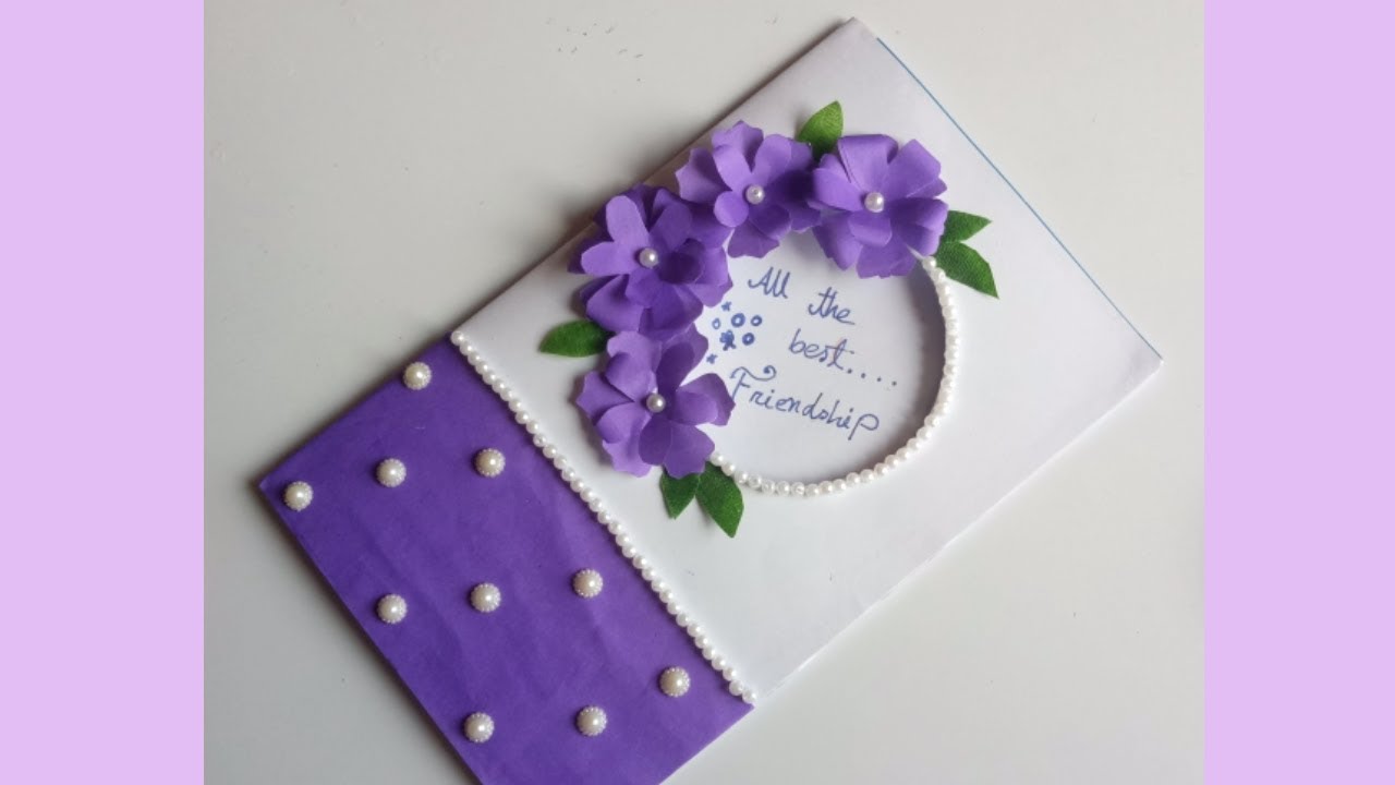Special Floral Handmade Greeting Card for Frendship Day