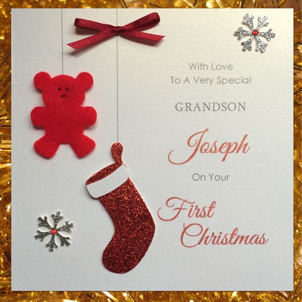 Personalized Baby’s First Christmas Card