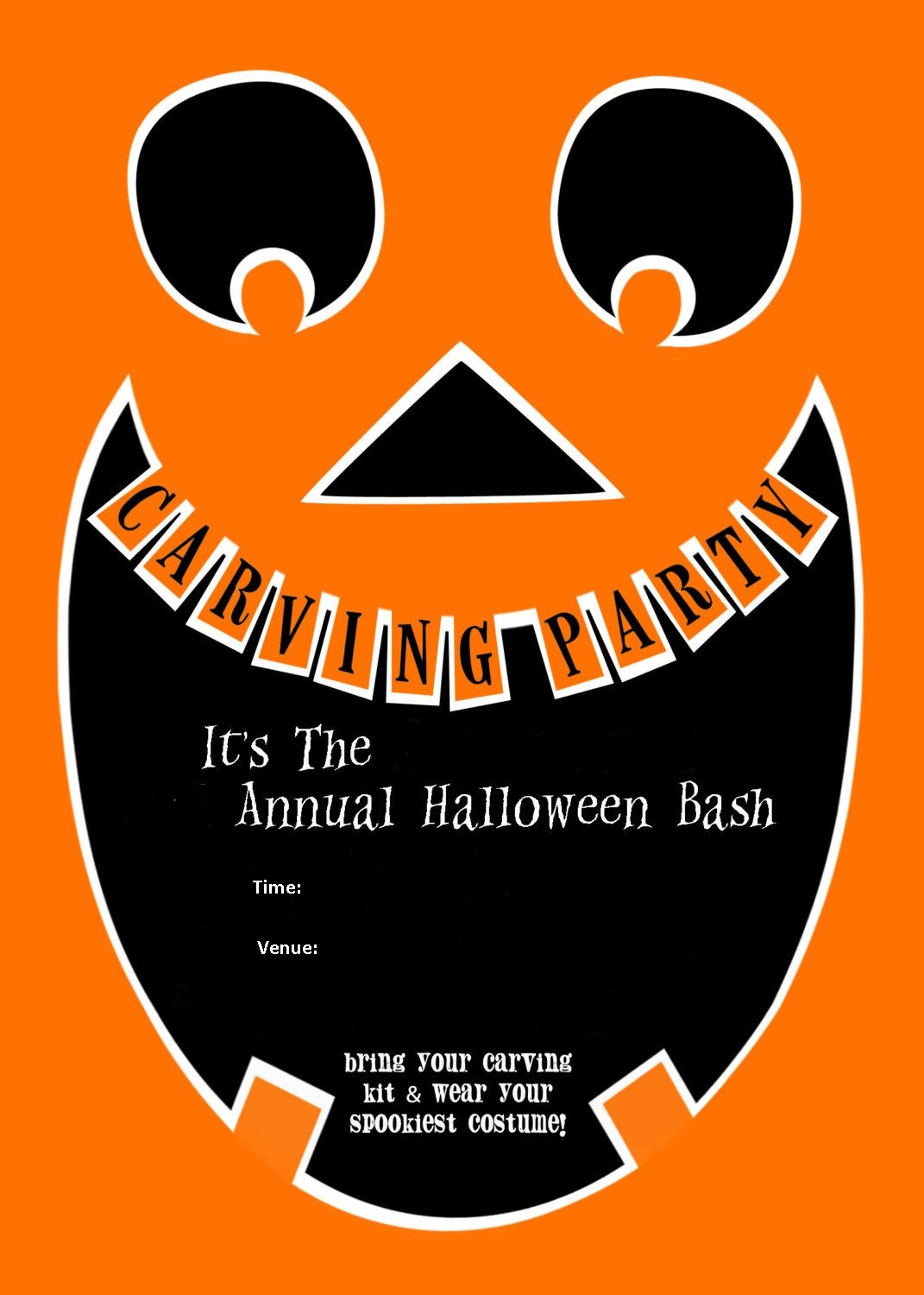 Pumpkin Carving Party Invitations 2
