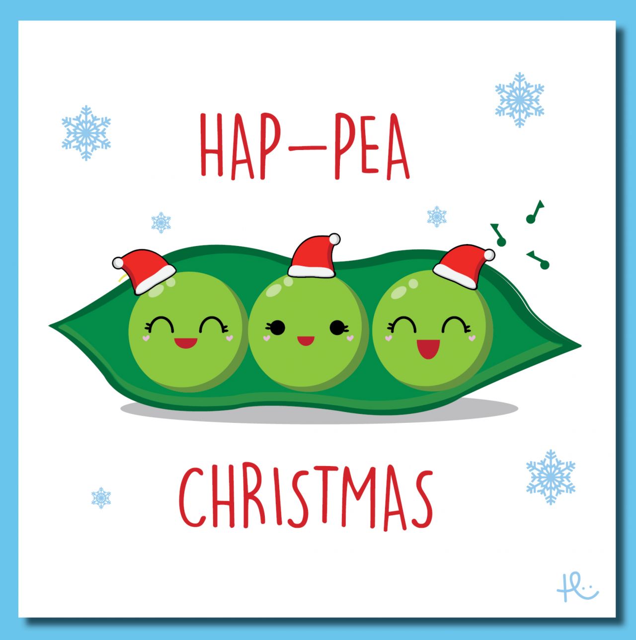 Hap-pea Christmas card idea