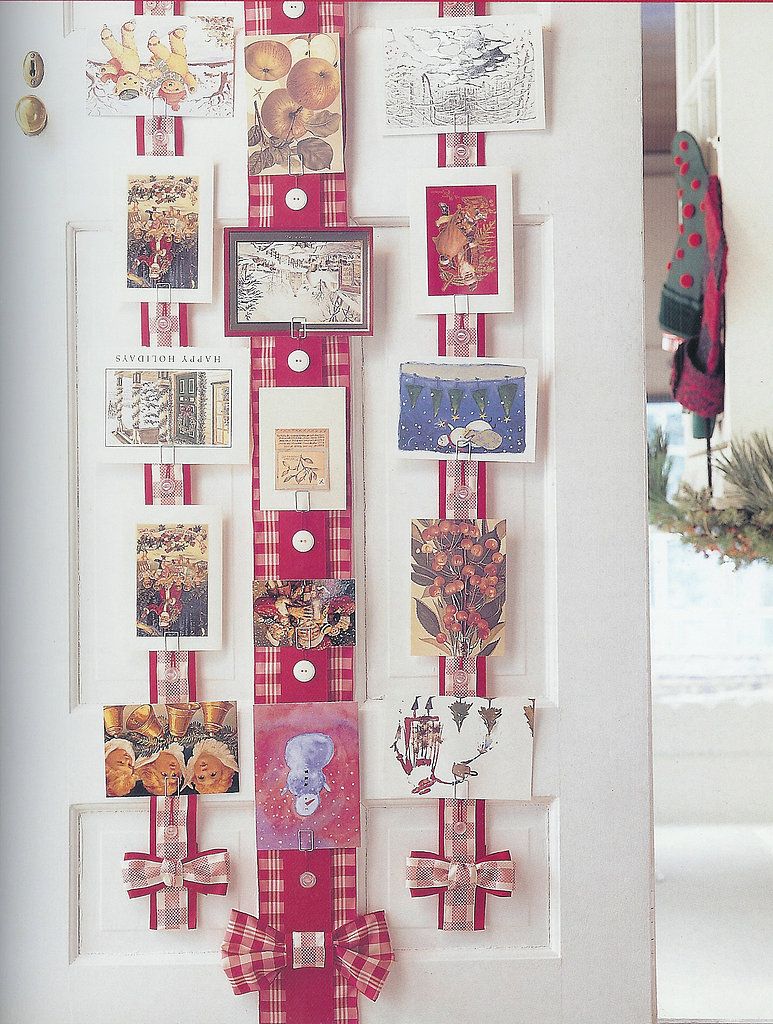 Ribbon Christmas card Display