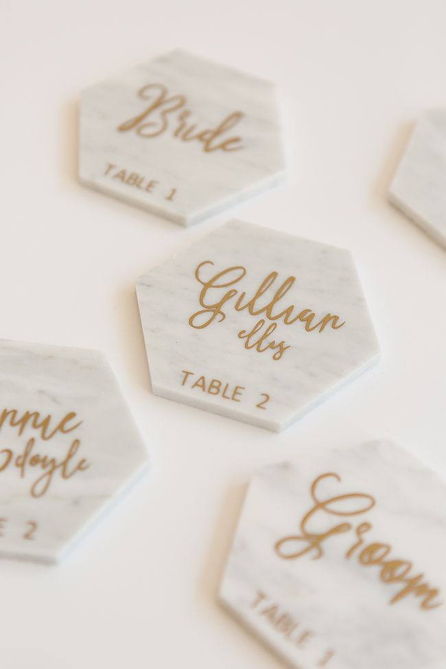 DIY wedding name place cards