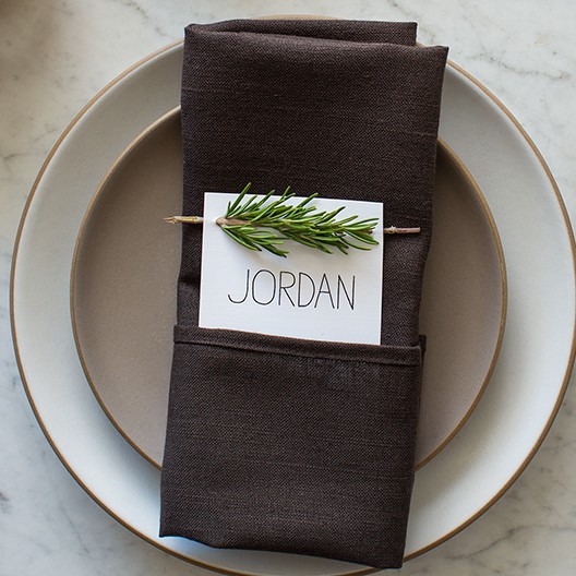 simple rosemary place cards