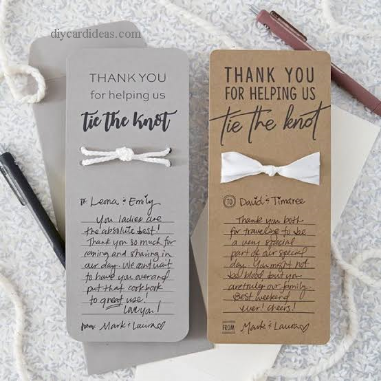 DIY Tie the Knot Card