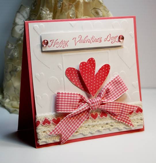 Handmade card design for Valentine day