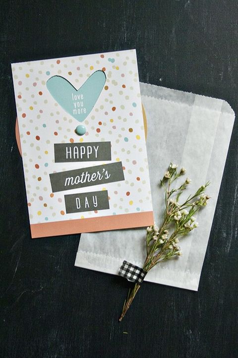 Simple greeting card for mother