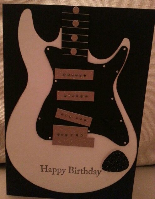 birthday card for guitar lover boyfriend f