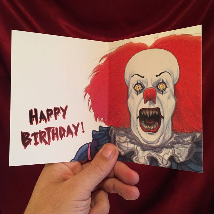 clown birthday card
