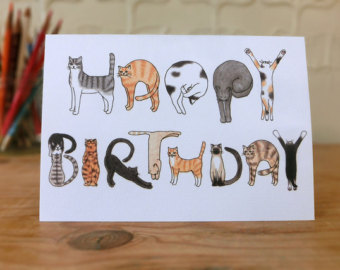 funny birthday card for my cat