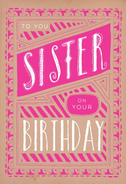 Birthday Card for Sister