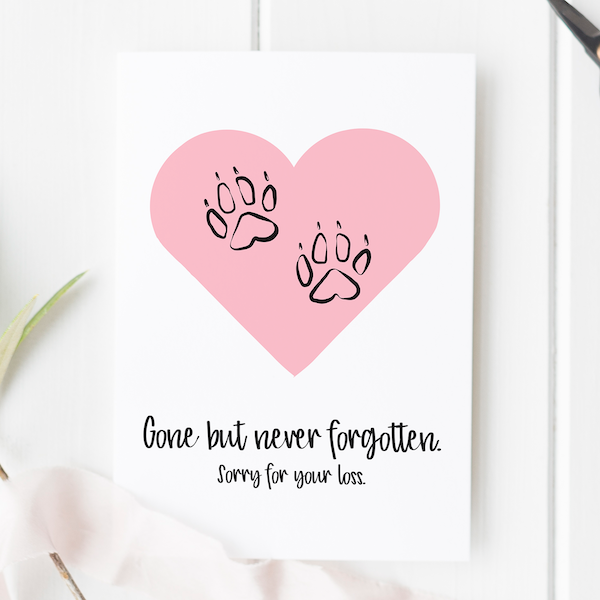 Sympathy Card for Loss of pet