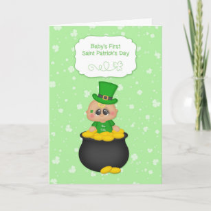 First St Patricks Day Card For Baby 3