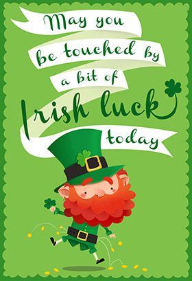 Funny St Patricks Printed Cards 1