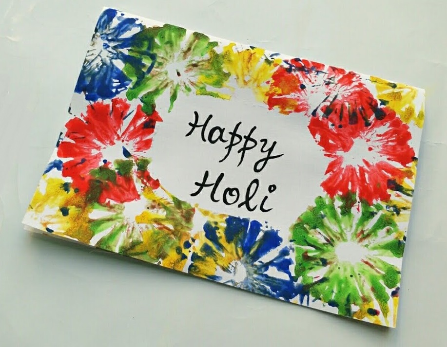 Color Splash Holi Card