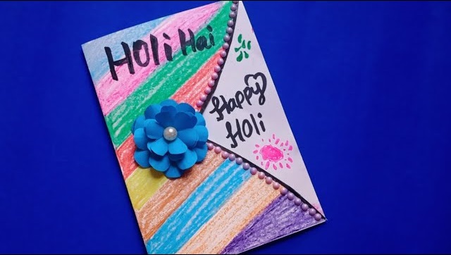 Handmade happy Holi Card