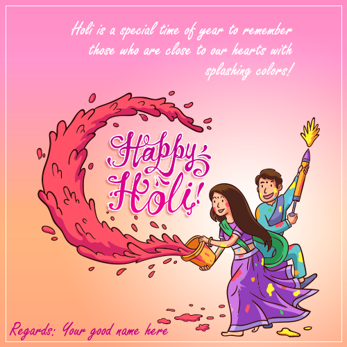 Happy Holi Card Ideas