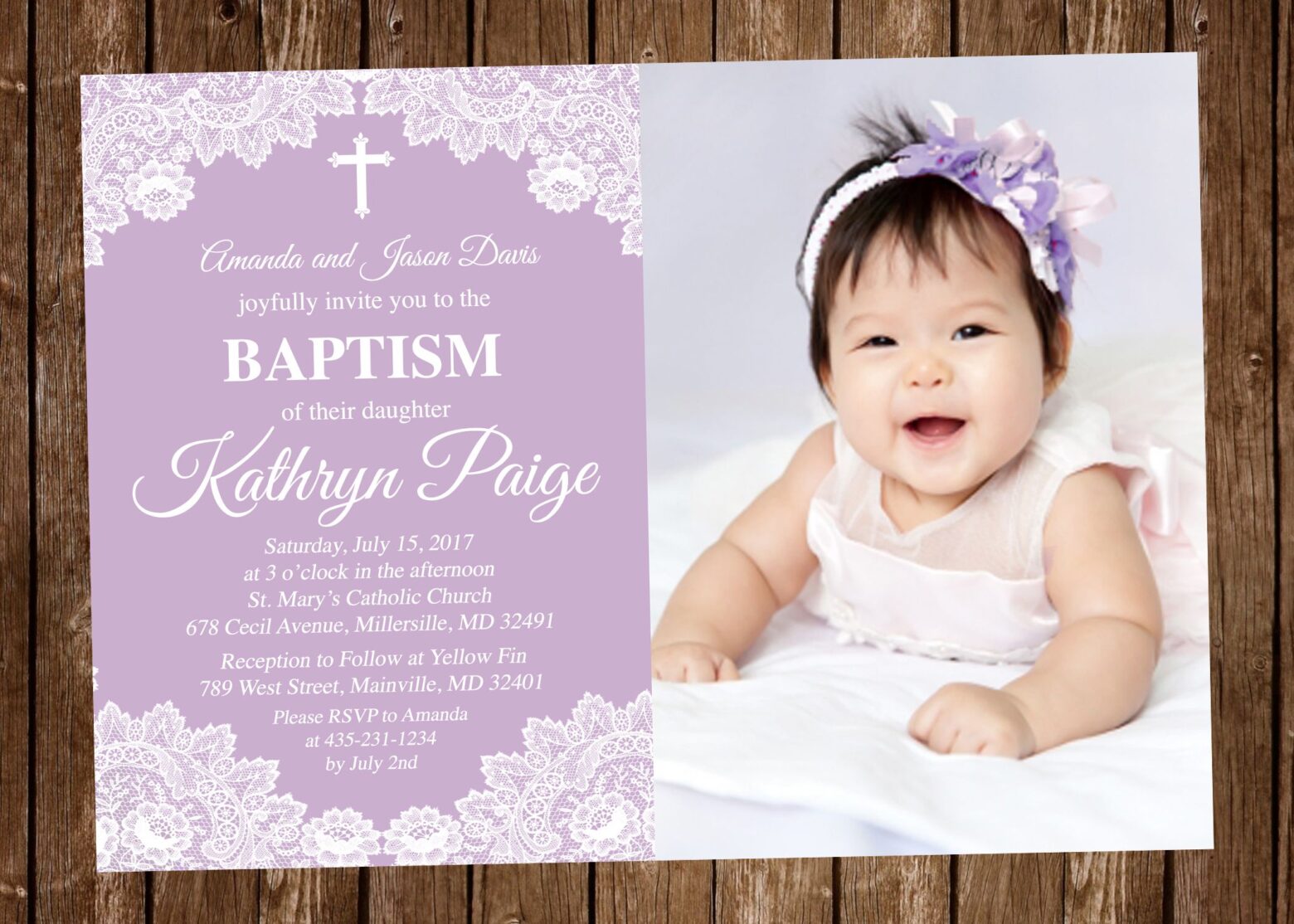 Printed Cards Orthodox Baptism 3